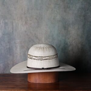 Ivory Brown Bangora Open Crown Hat