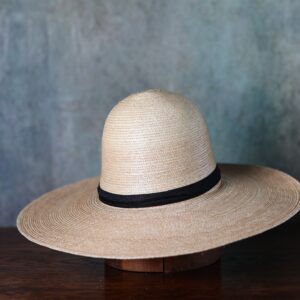 Oak Palm Leaf Open Crown Straw Hat
