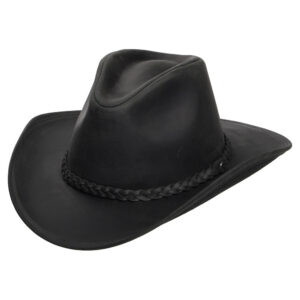 Black Crushable Wool Felt Cowboy Hat