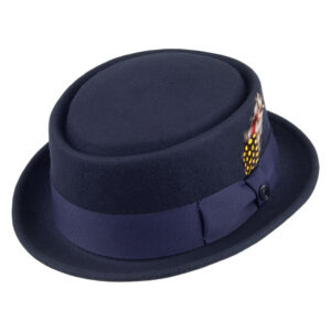 Grey Crushable Wool Pork Pie Hat