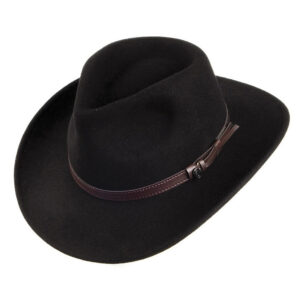Navy Blue Crushable Wool Pork Pie Hat