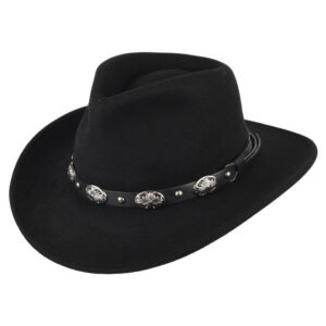 Brown Crushable Leather Outback Hat